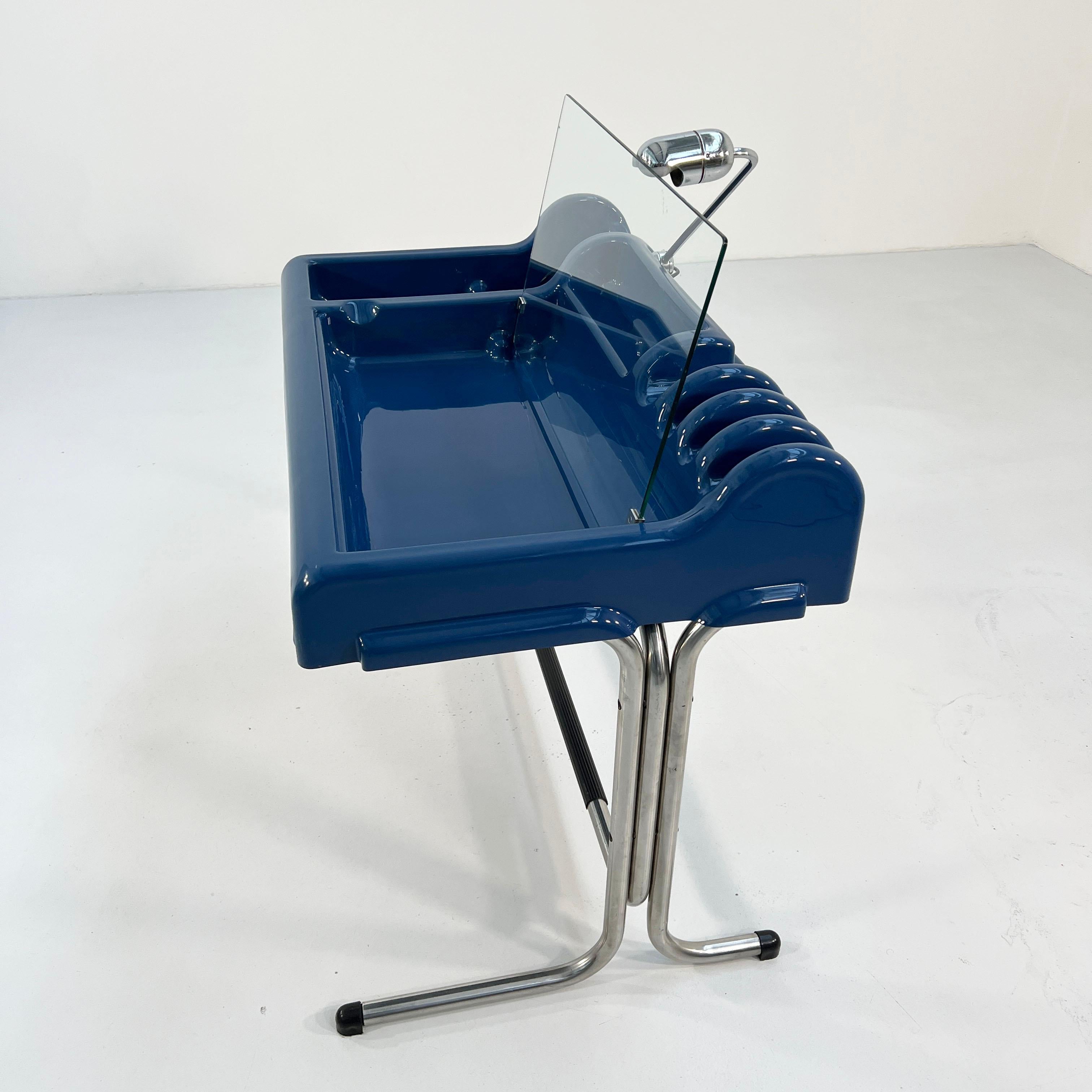 Blue Orix Desk by Vittorio Parigi & Nani Prina for Molteni, 1970s 1