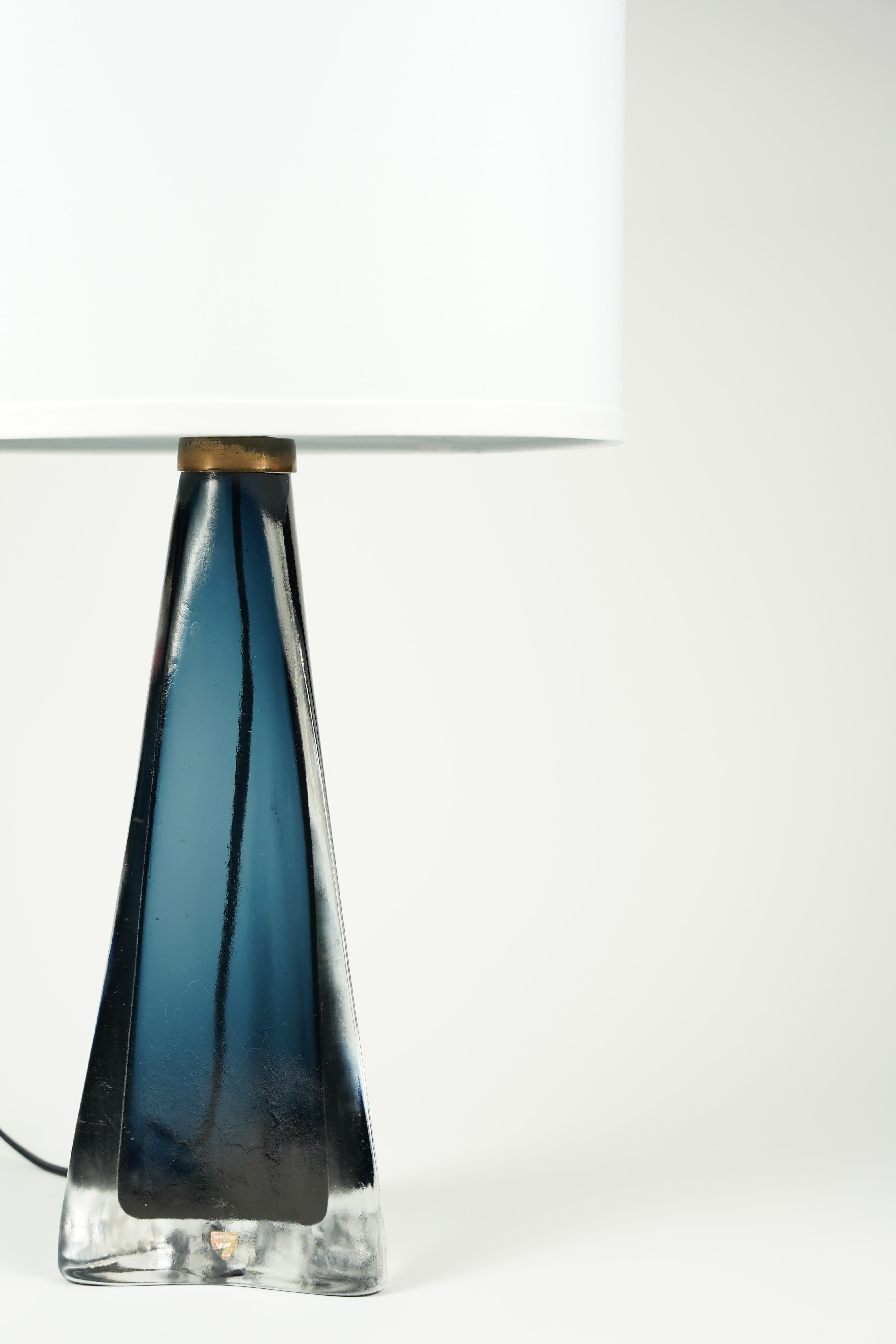 Lampe bleue d'Orrefors, Orrefors, Suède, 1960 en vente 2