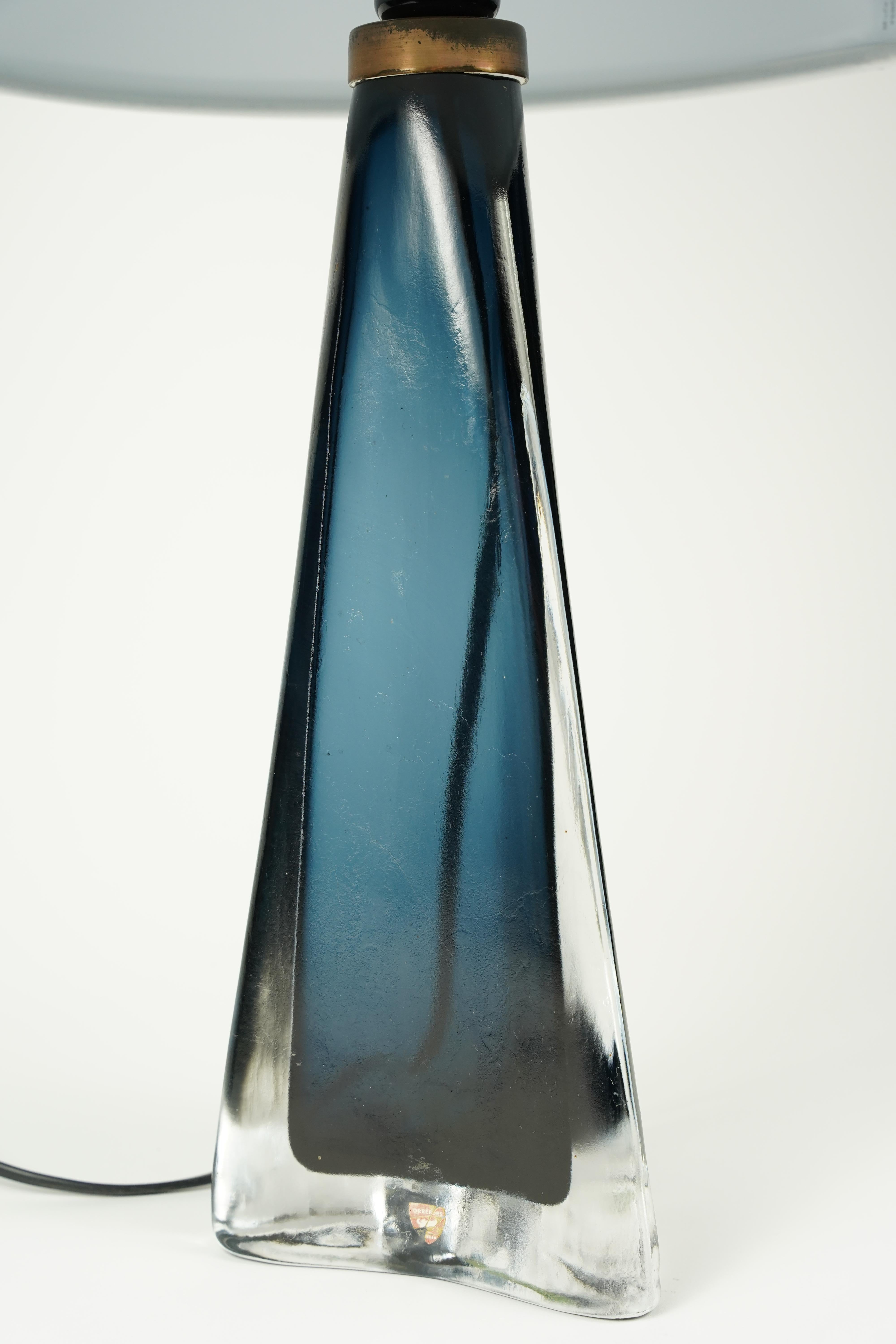 Moulage Lampe bleue d'Orrefors, Orrefors, Suède, 1960 en vente