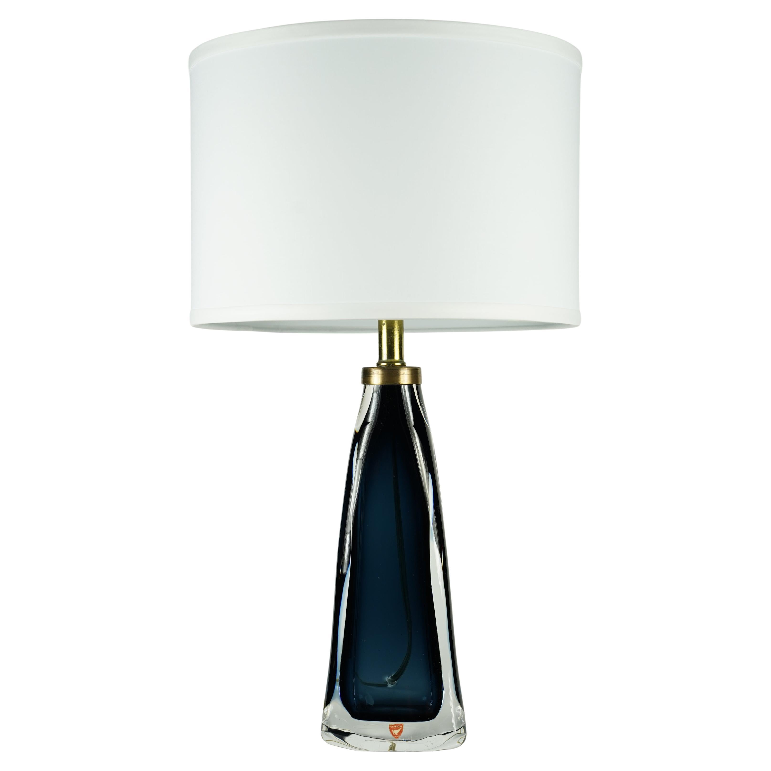 Blue Orrefors Lamp, Orrefors, Sweden, 1960