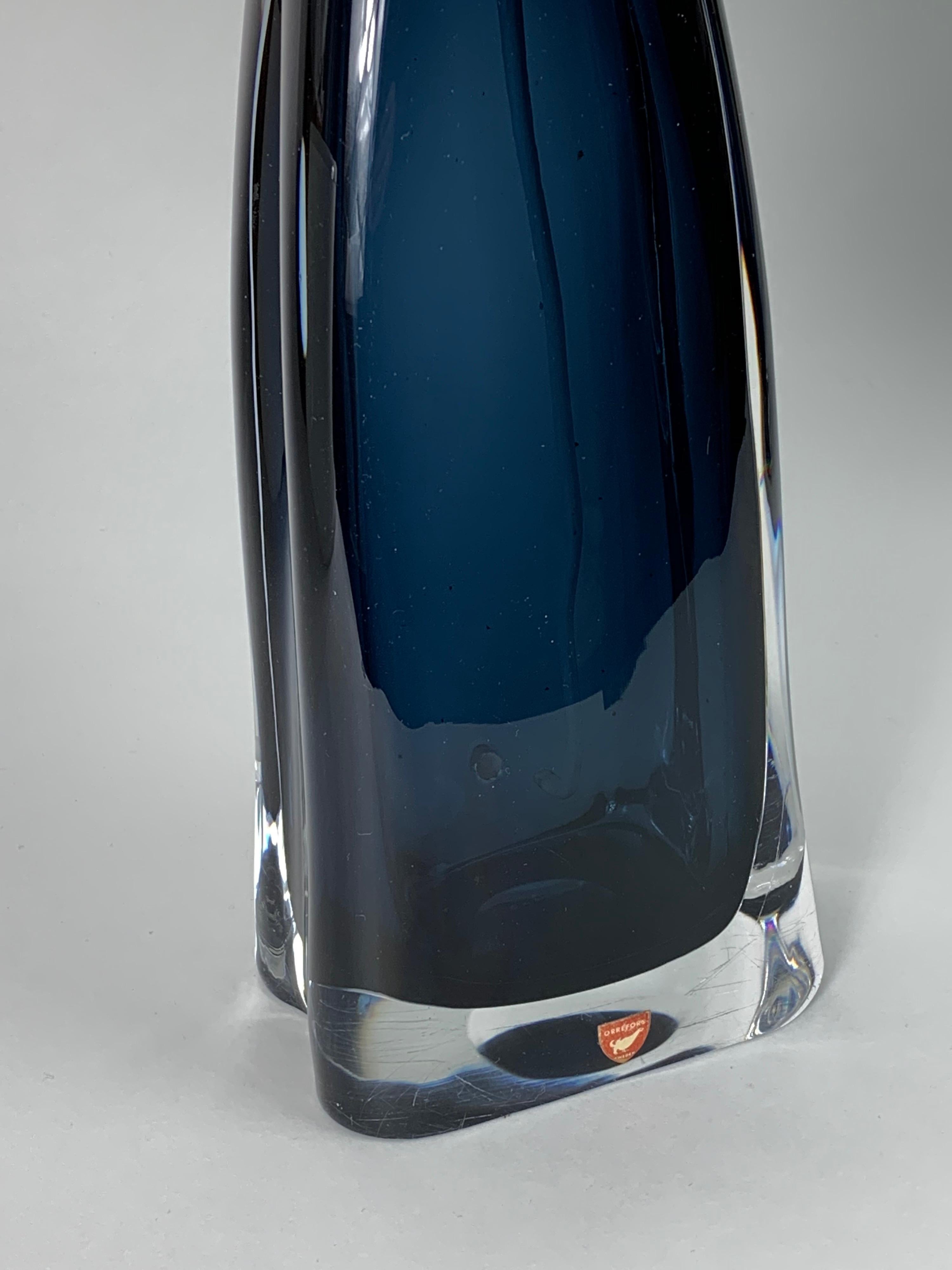 Lampes bleues Orrefors, Orrefors, Suède, 1960 en vente 8