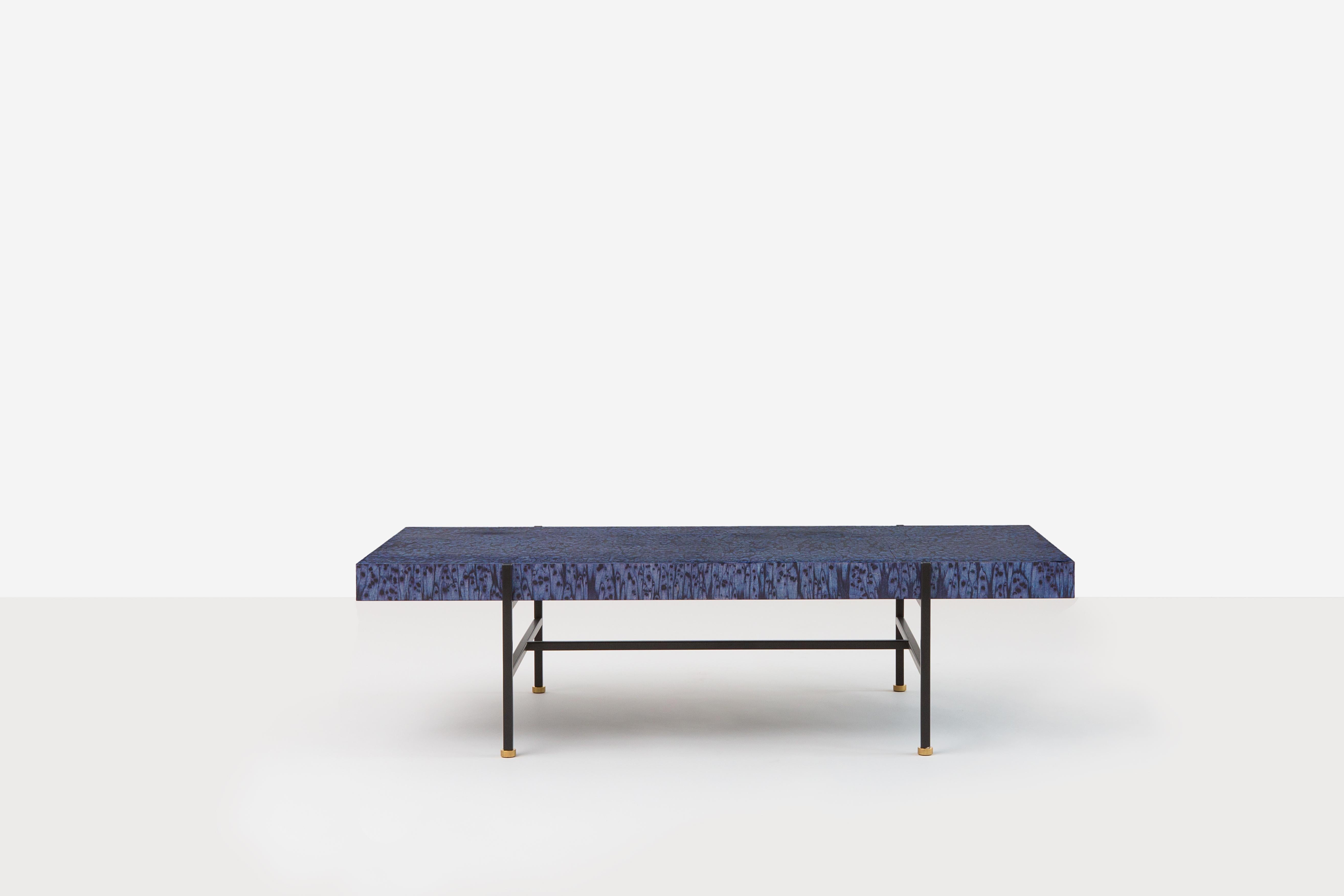 German Blue Osis Bensimon Low Table by Llot Llov For Sale