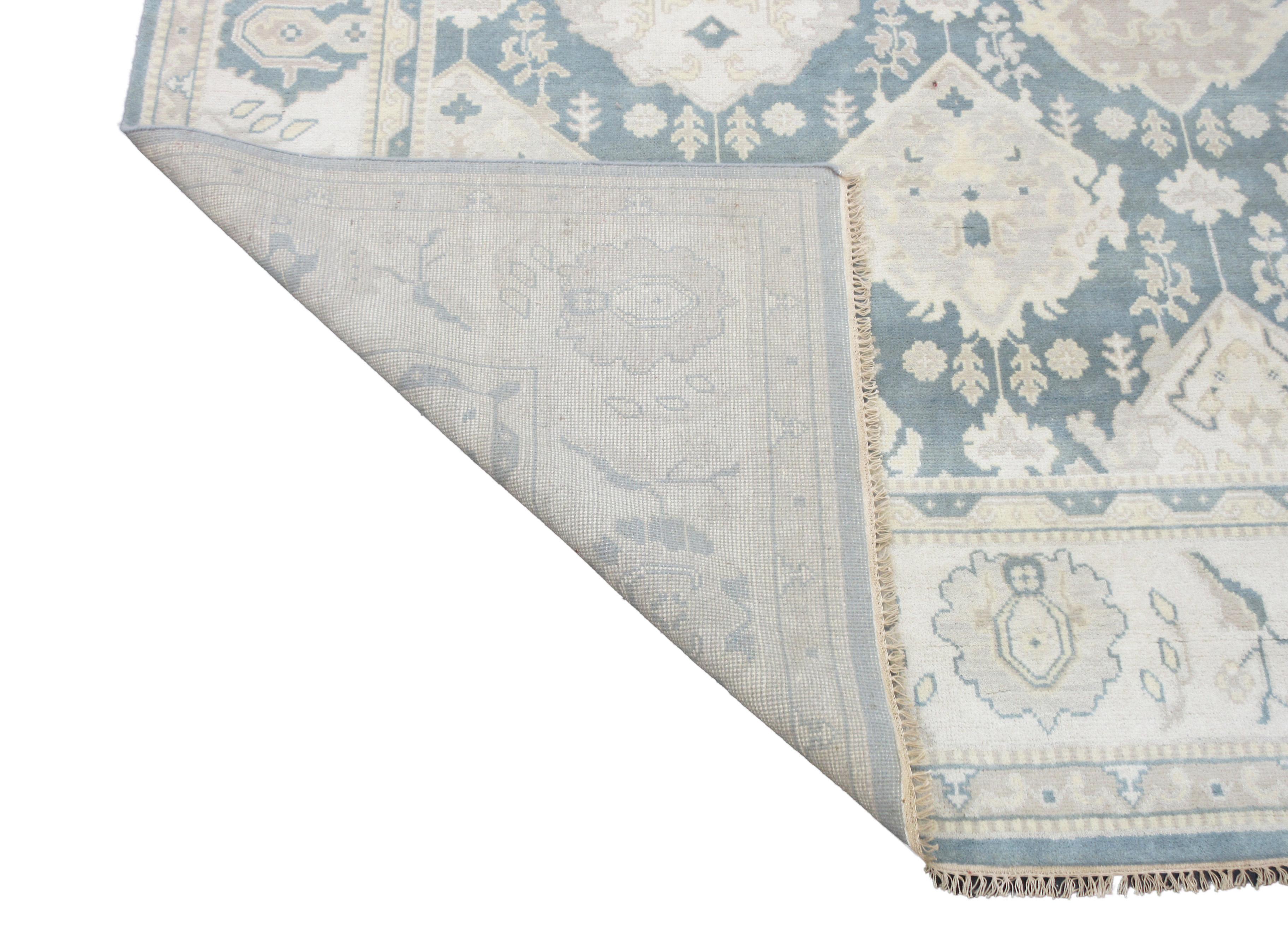 Blue Oushak Area Rug In New Condition For Sale In Laguna Hills, CA