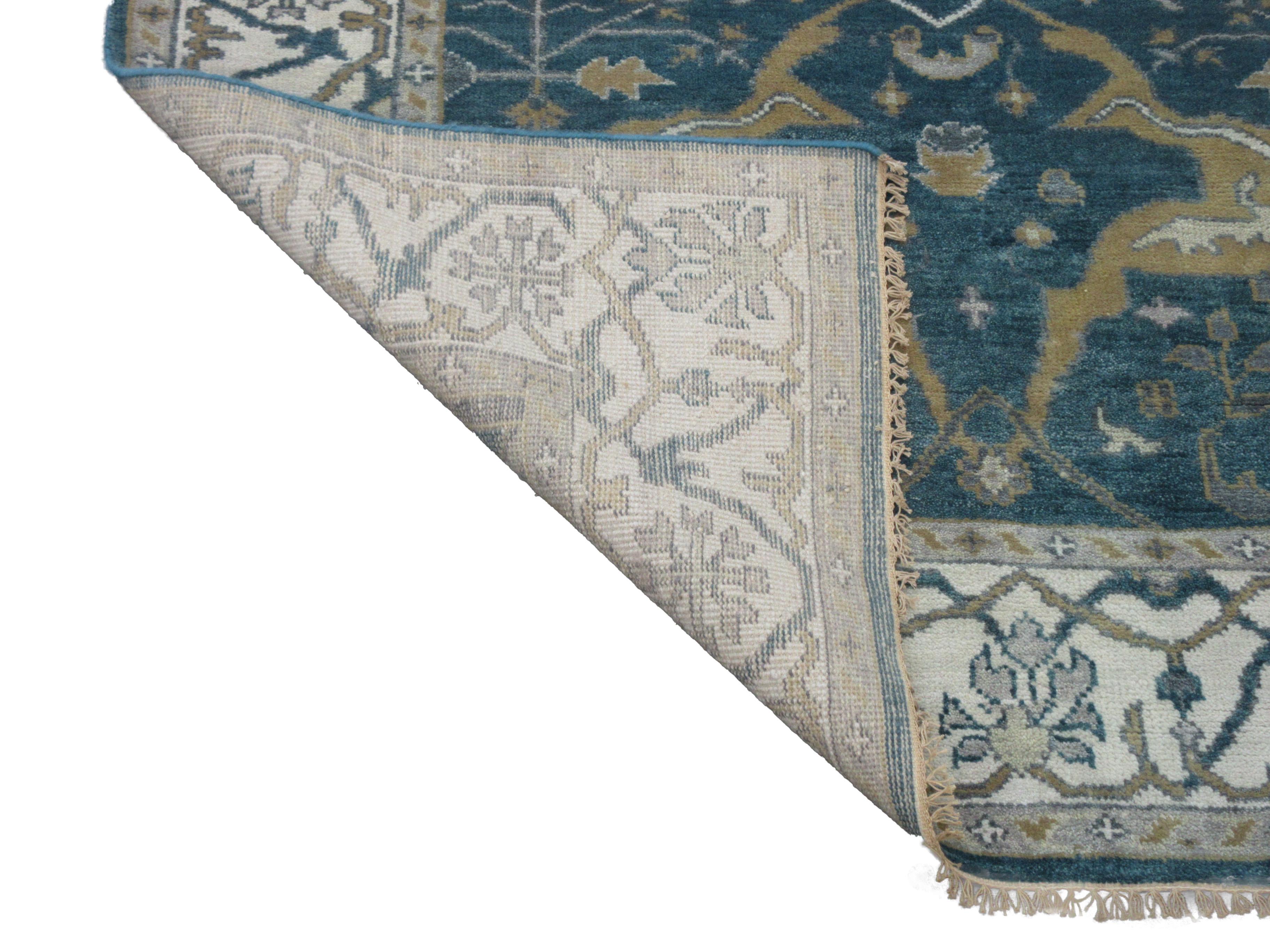Blue Oushak Area Rug In New Condition For Sale In Laguna Hills, CA