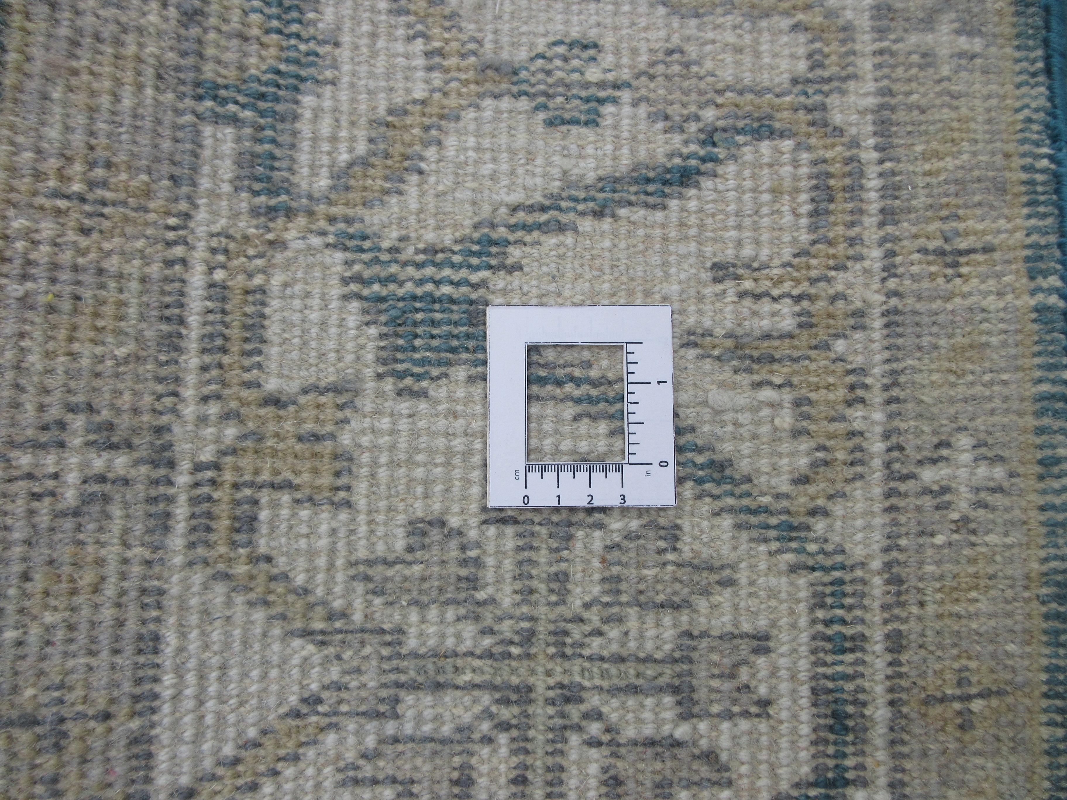 Wool Blue Oushak Area Rug For Sale