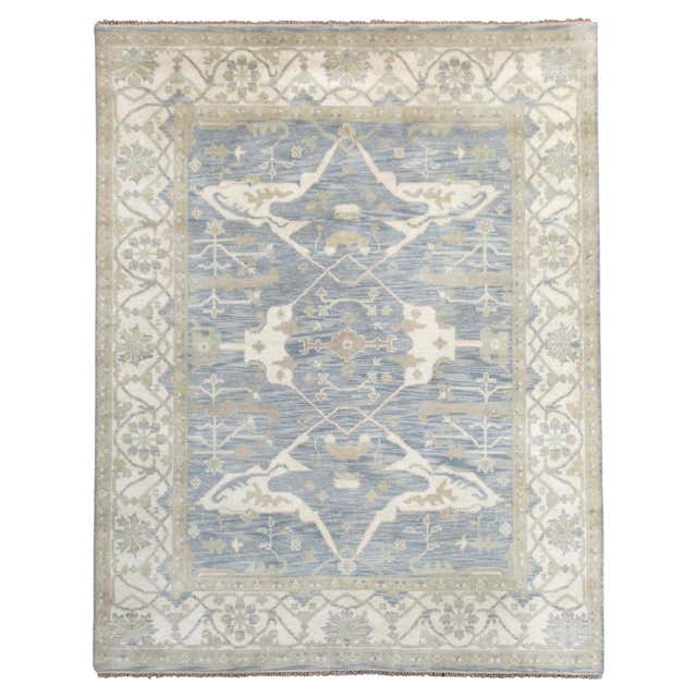 Blue Wave Wool Area Rug For Sale at 1stDibs | blue wave area rug, blue ...
