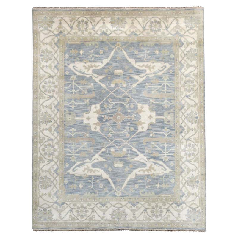 Blue Wave Wool Area Rug For Sale at 1stDibs | blue wave area rug, blue ...