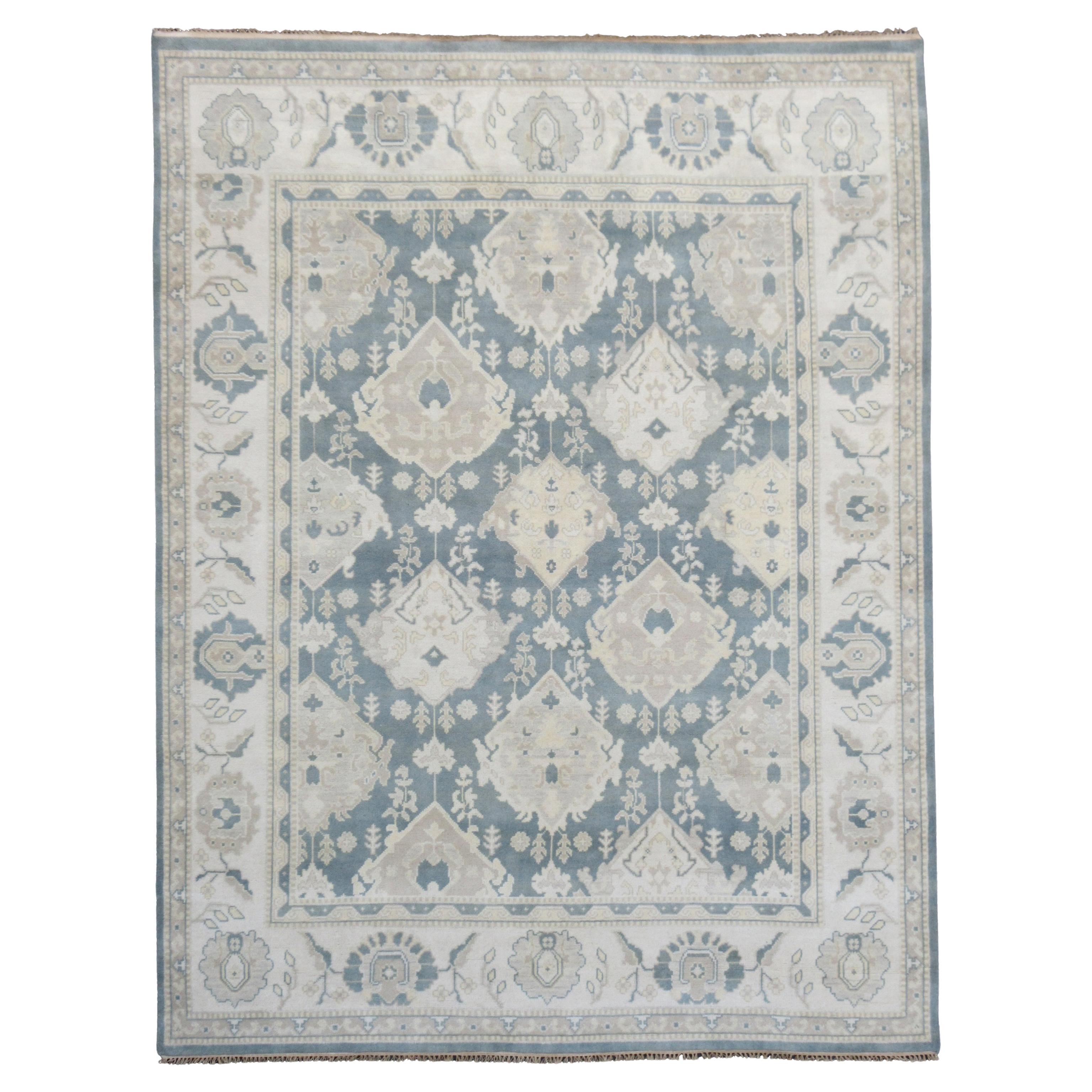 Blue Oushak Area Rug