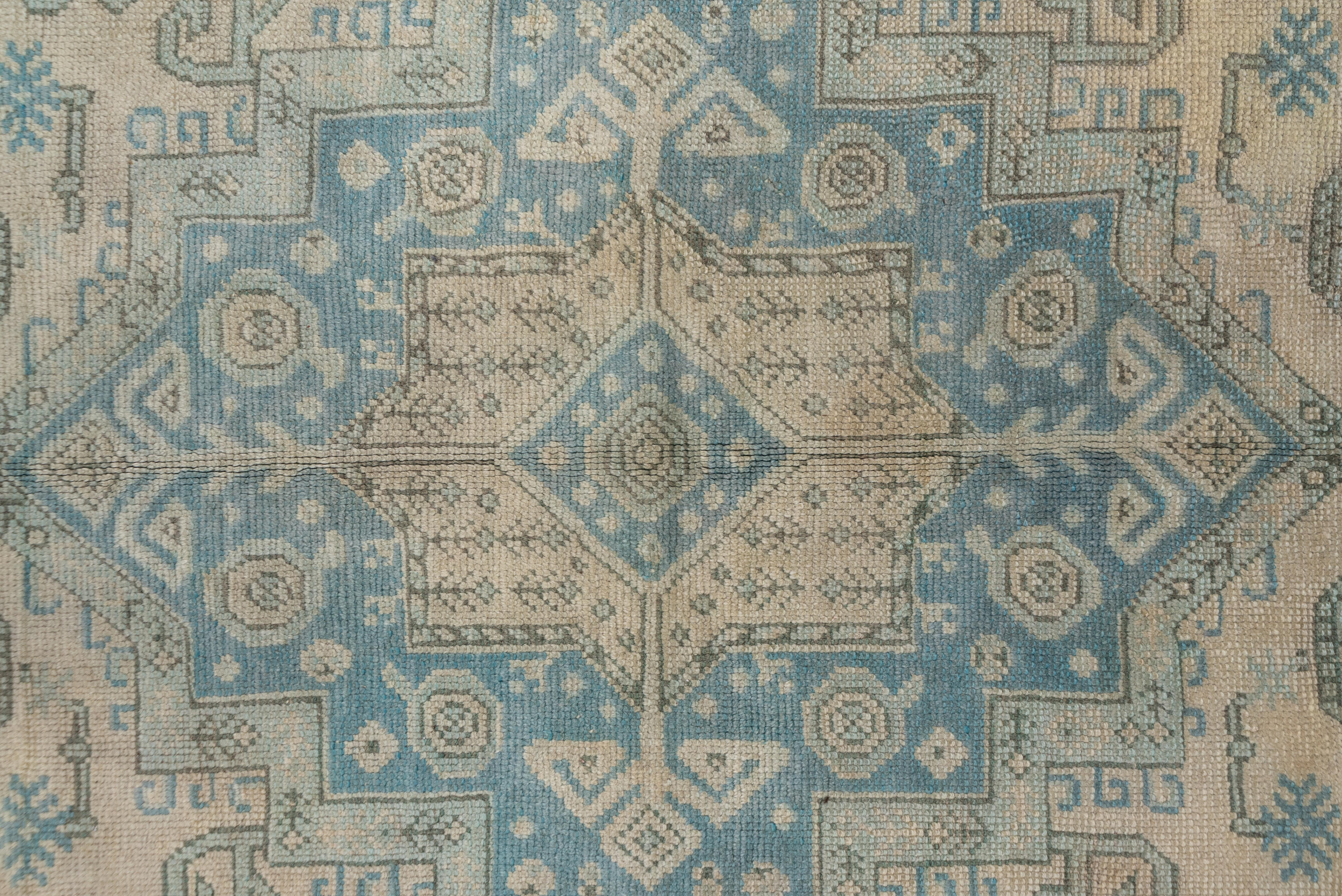Turkish Blue Oushak Carpet, circa 1910s For Sale