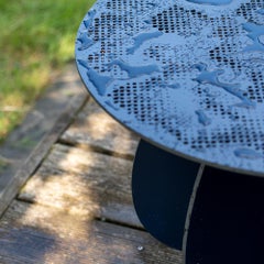 Outdoor Coffee Table - Blue GARDENIA ø80 cm