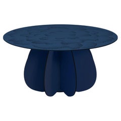 Table basse d'extérieur bleue - GARDENIA ø80 cm