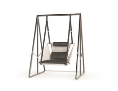 Modern Outdoor Swing by Myface: Stainless Steel & Leather