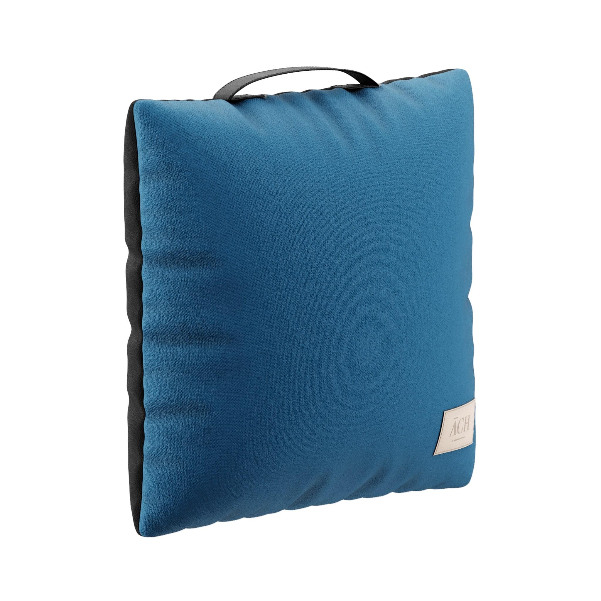 Blaues Outdoor-Wurfkissen, modernes wasserdichtes quadratisches Kissen Deko-Griff (Moderne) im Angebot