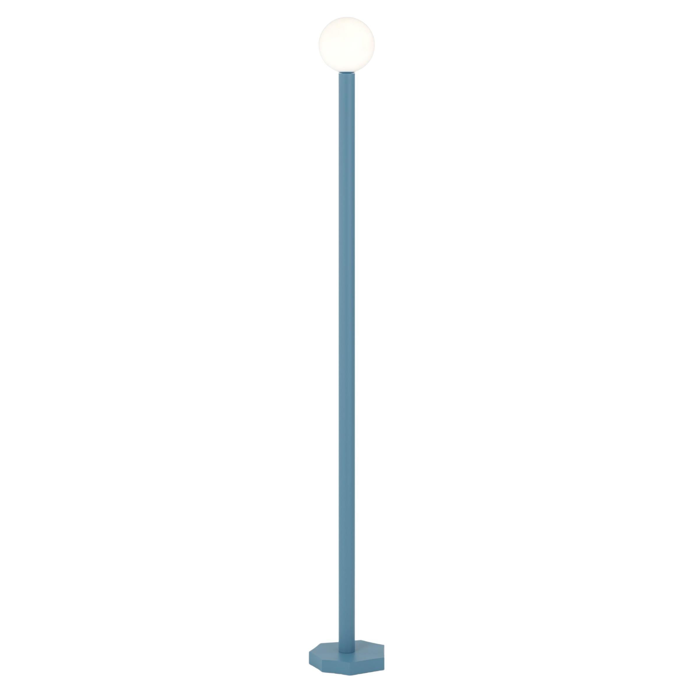 Lampe de sol découpée aux contours bleus par Atelier Areti en vente