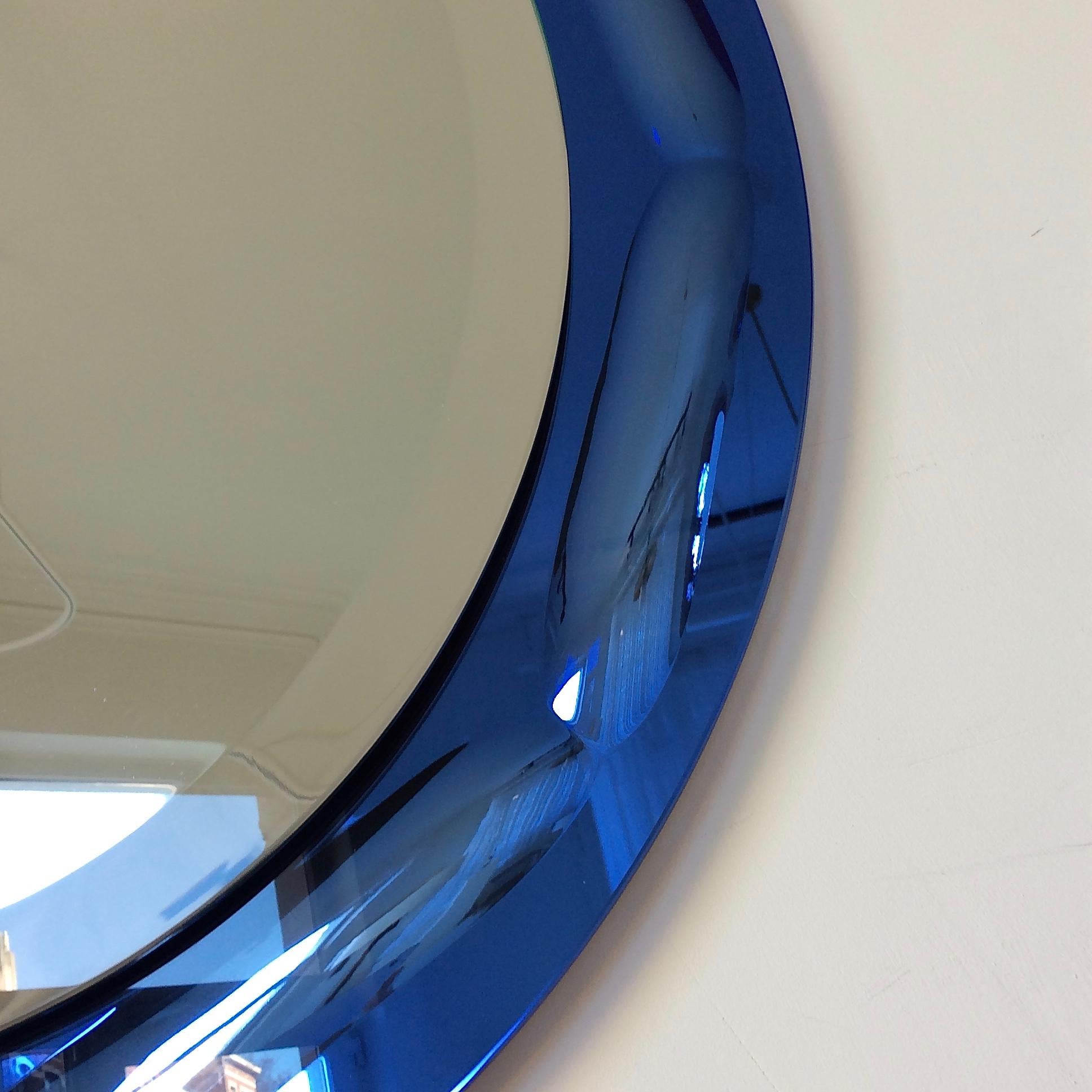 Blue Oval Mirror by Antonio Lupi, circa 1960, Italy 1