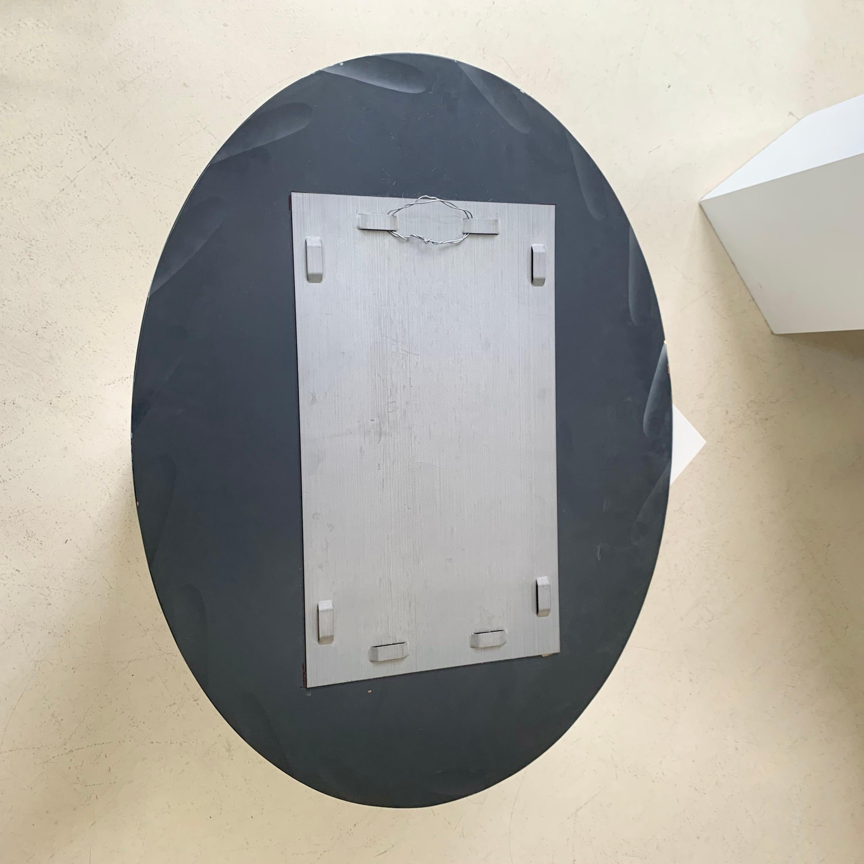 Miroir ovale bleu par Cristal Arte circa 1960, Italie en vente 3