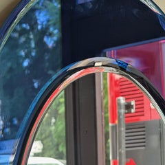 Blue Oval Mirror Italy, 1960s
