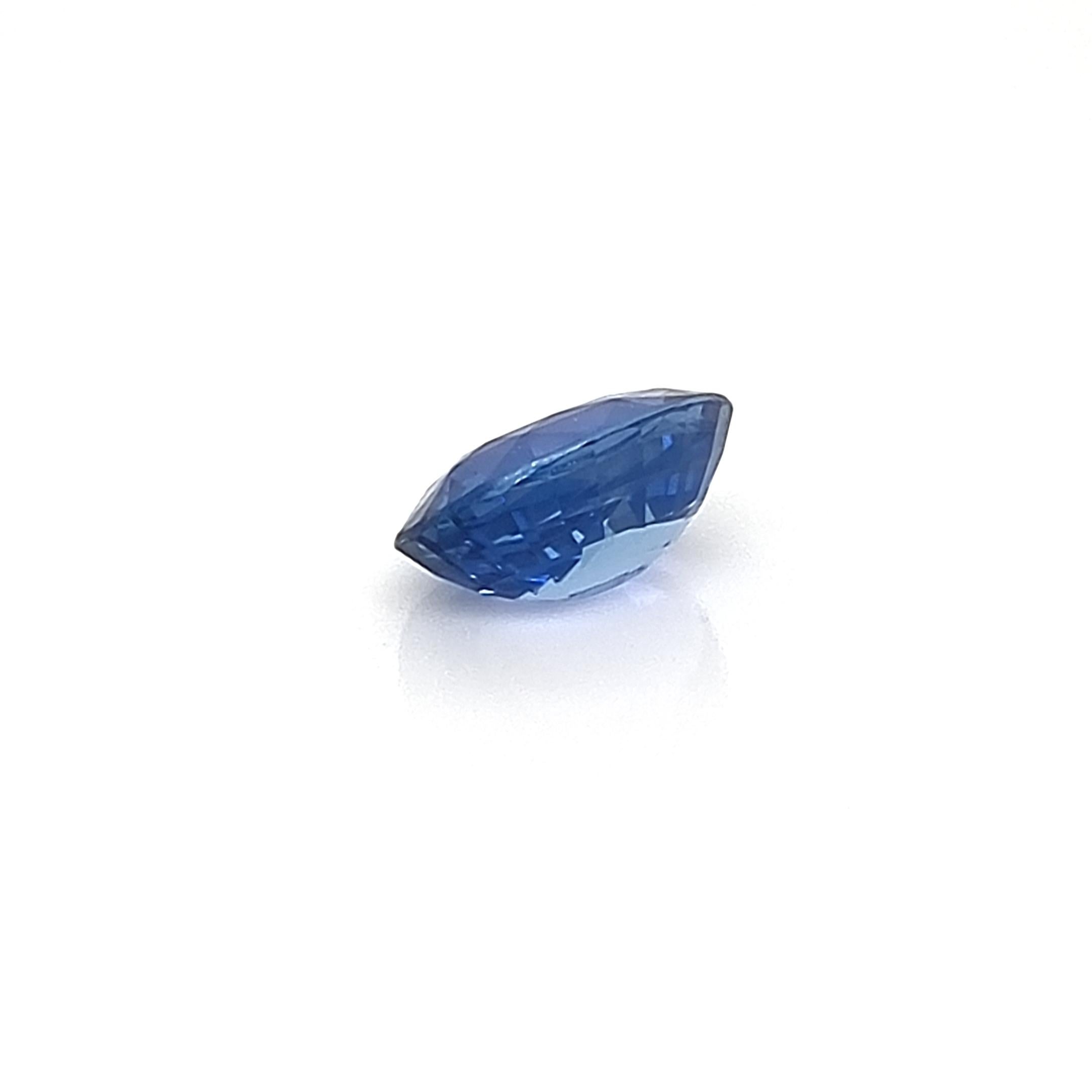 Blue Oval Sapphire Sri Lanka 5.18 TCW For Sale 1