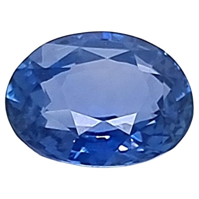 Blue Oval Sapphire Sri Lanka 5.18 TCW For Sale