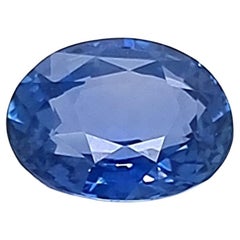 Saphir bleu ovale du Sri Lanka 5,18 carats TCW