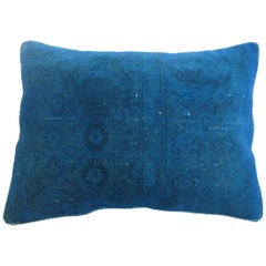 Blue Over-Dyed Lumbar Pillow