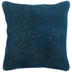 Coussin turc carré teint en bleu