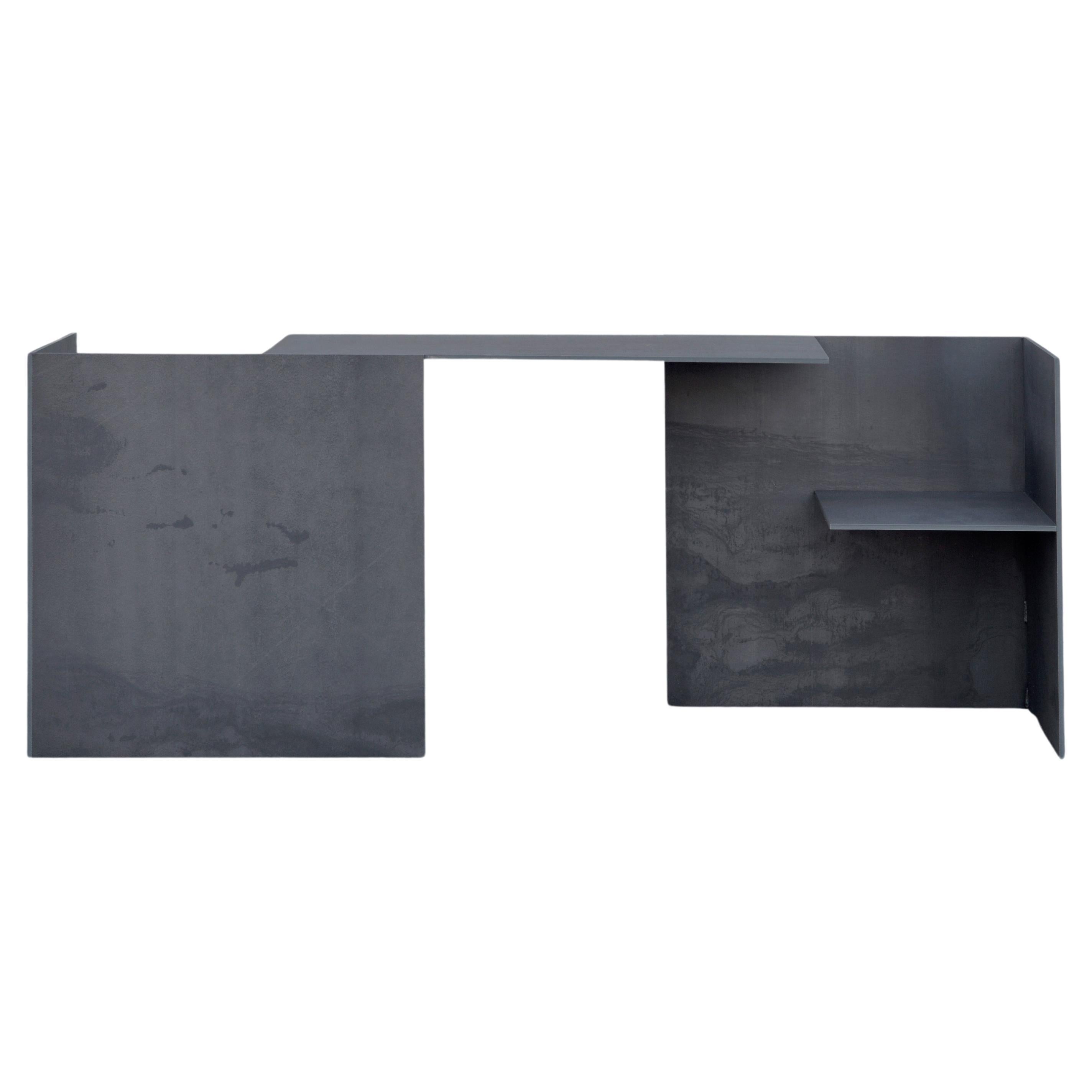 Scrivania a doppia seduta in acciaio blu ossidato Contemporary MSB 302.2 di M.Subiràs in vendita