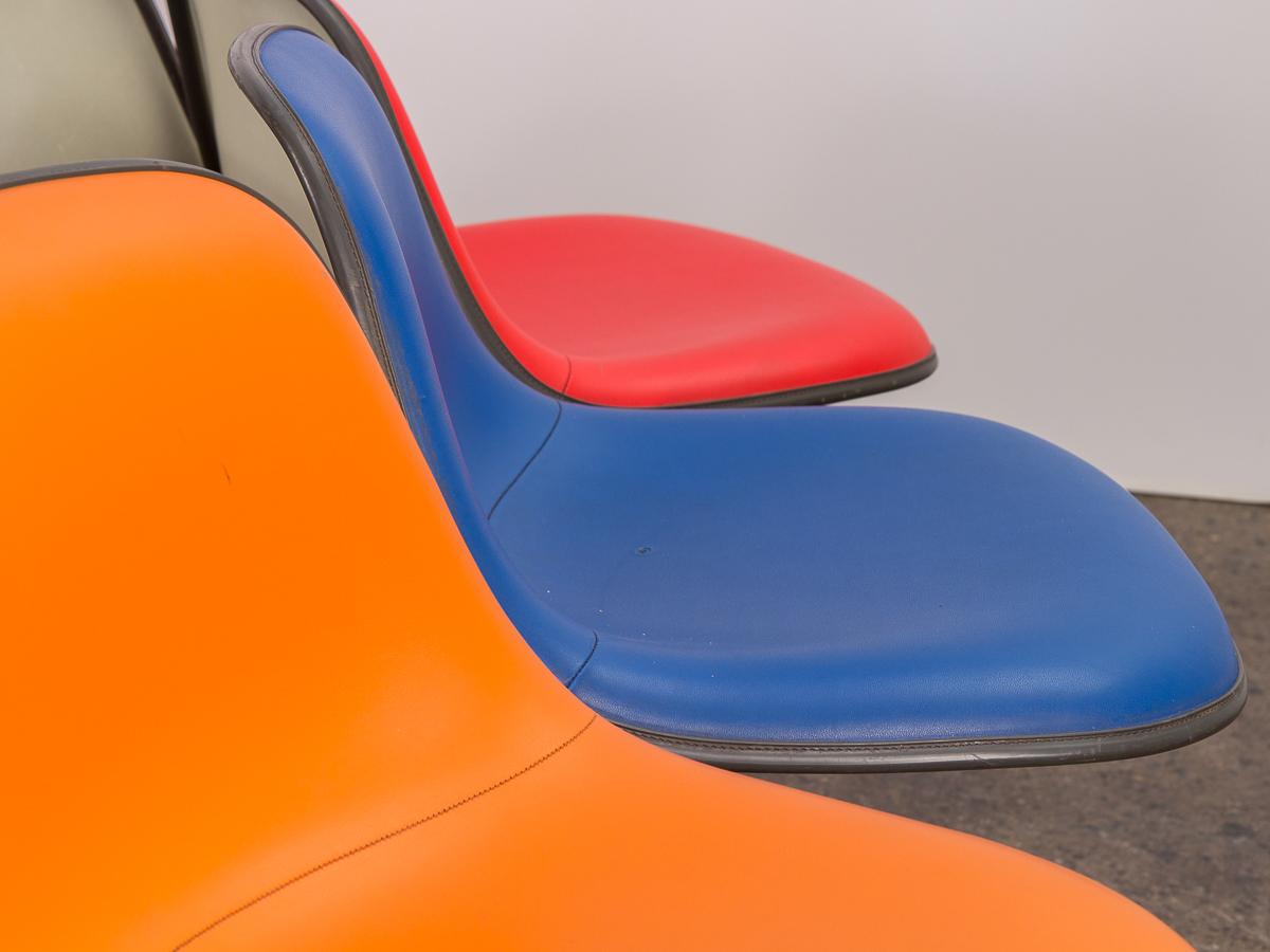 Mid-Century Modern Blue Padded La Fonda Eames Chair for Herman Miller