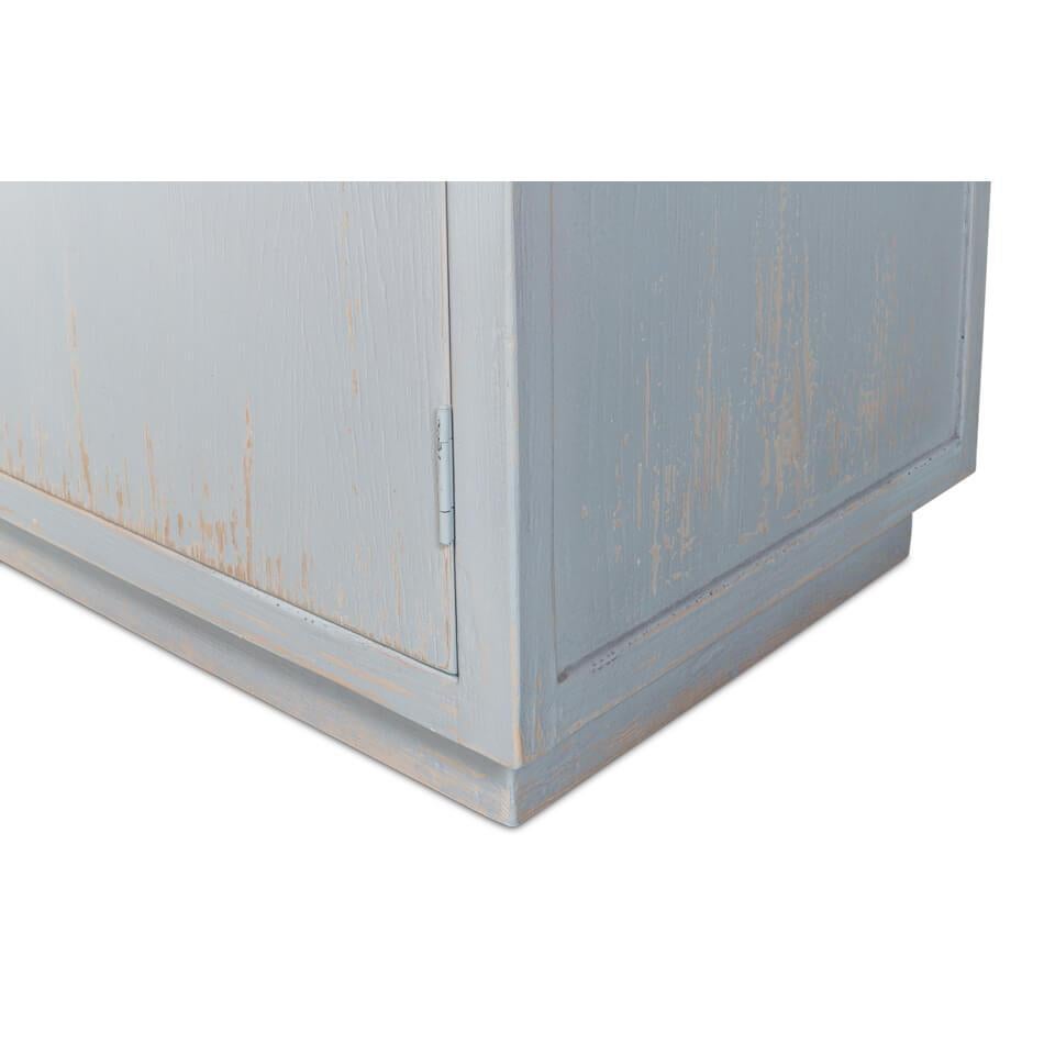 Blue Painted 48 Inch Bookcase For Sale 3