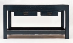 Blue Painted Antique Italian Work Table