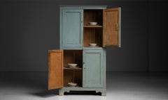 Blue Painted Cupboard, England circa 1800