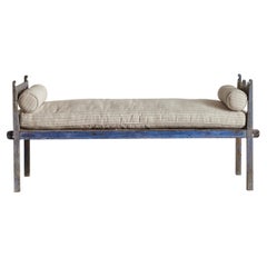 Antique French Blue Painted Daybed