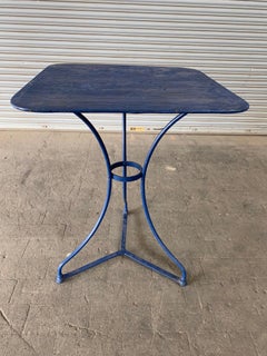 Blue Painted French Bistro Garden Table