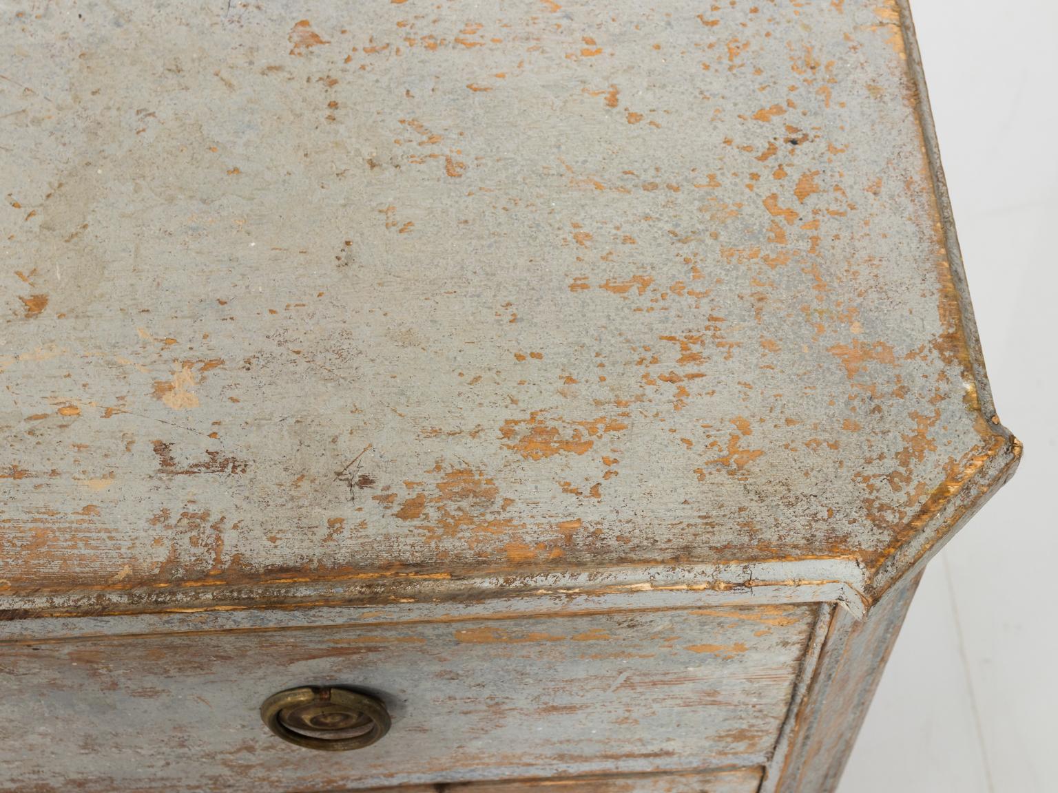 Blue Painted Gustavian Chest of Drawers For Sale 12