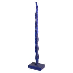 Blue painted iron sculpture by Mario Brunelli