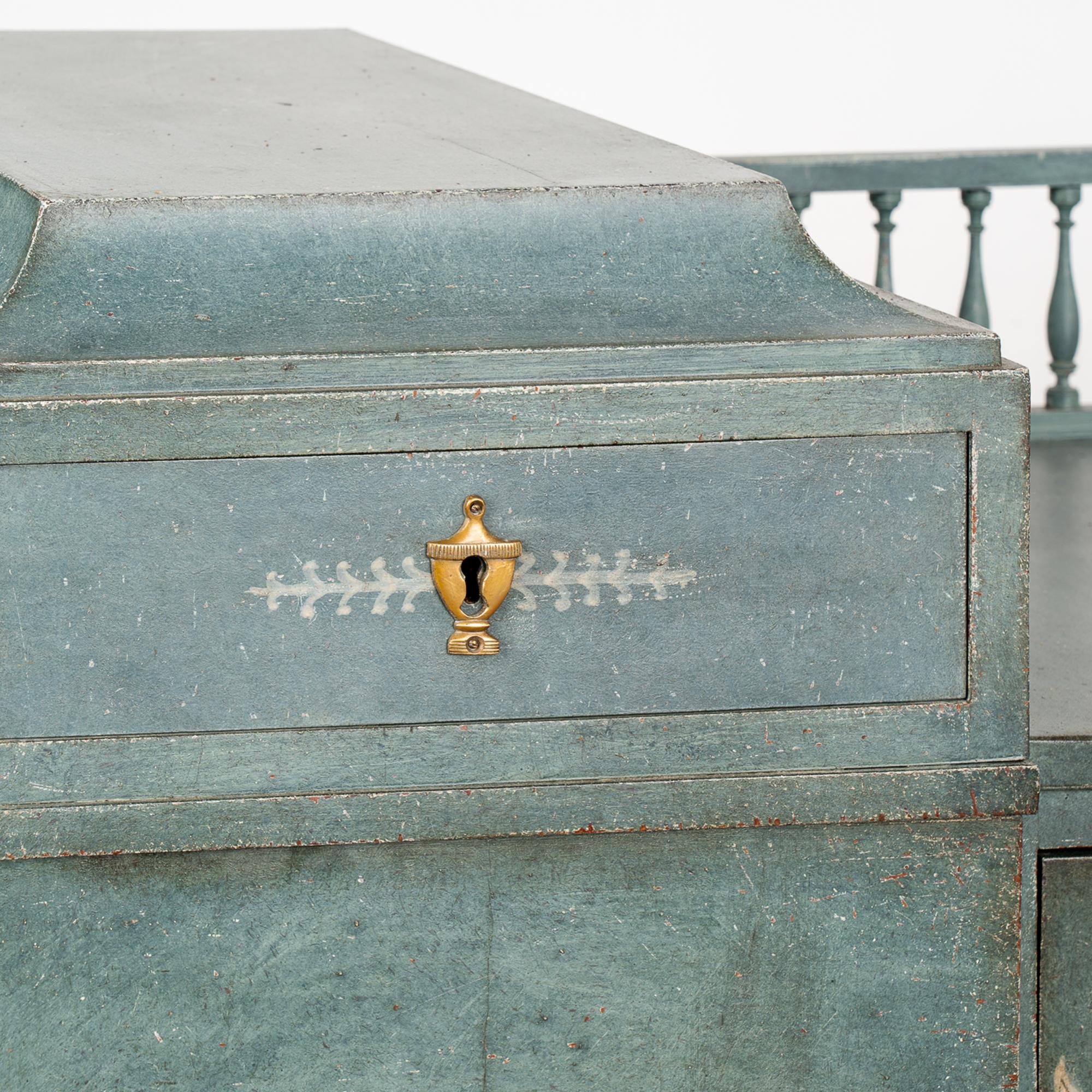 Blue Painted Sideboard Buffet, England circa 1820-40 2