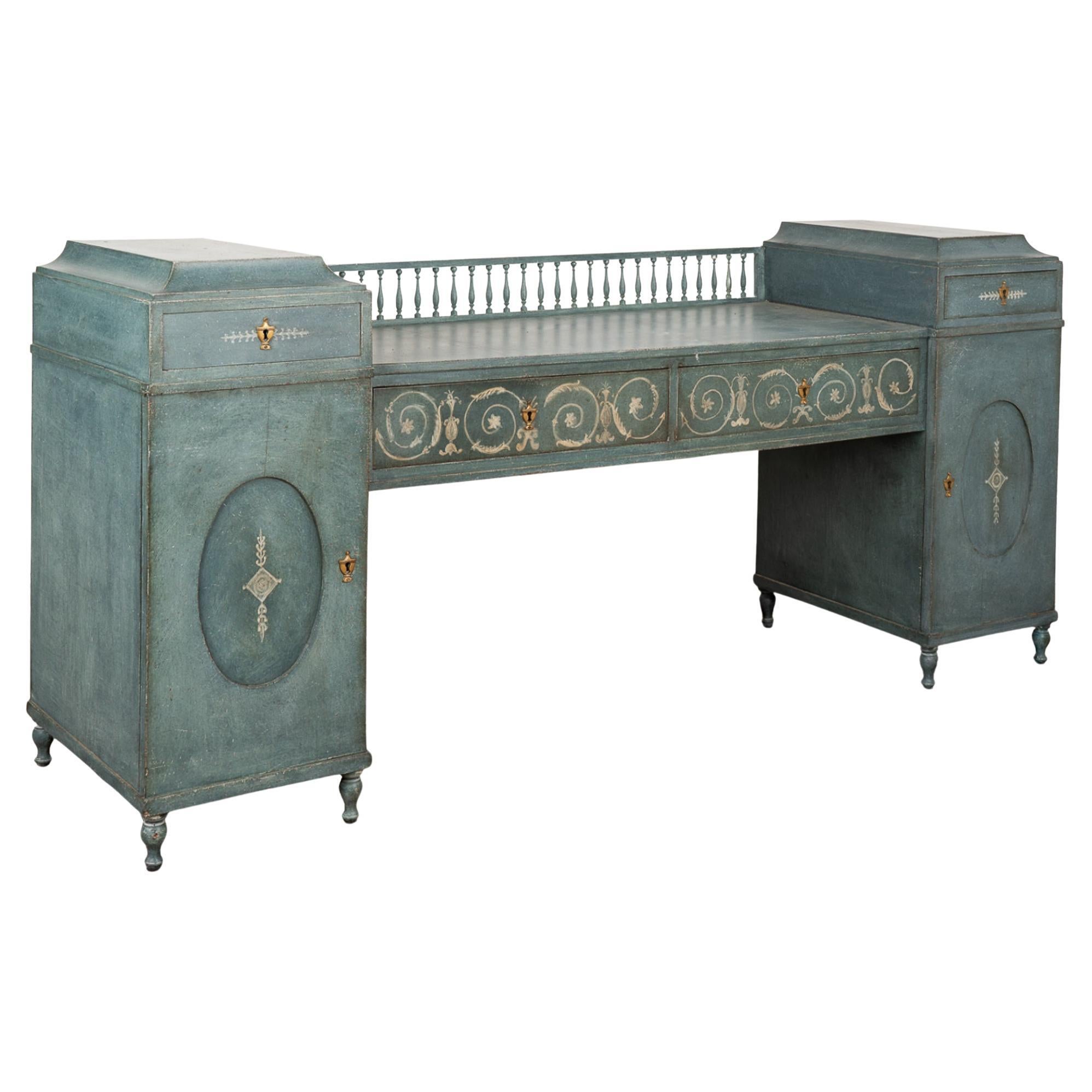 Blue Painted Sideboard Buffet, England circa 1820-40