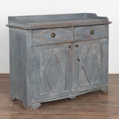 Blue Painted Sideboard Server Buffet, Sweden circa 1840-60