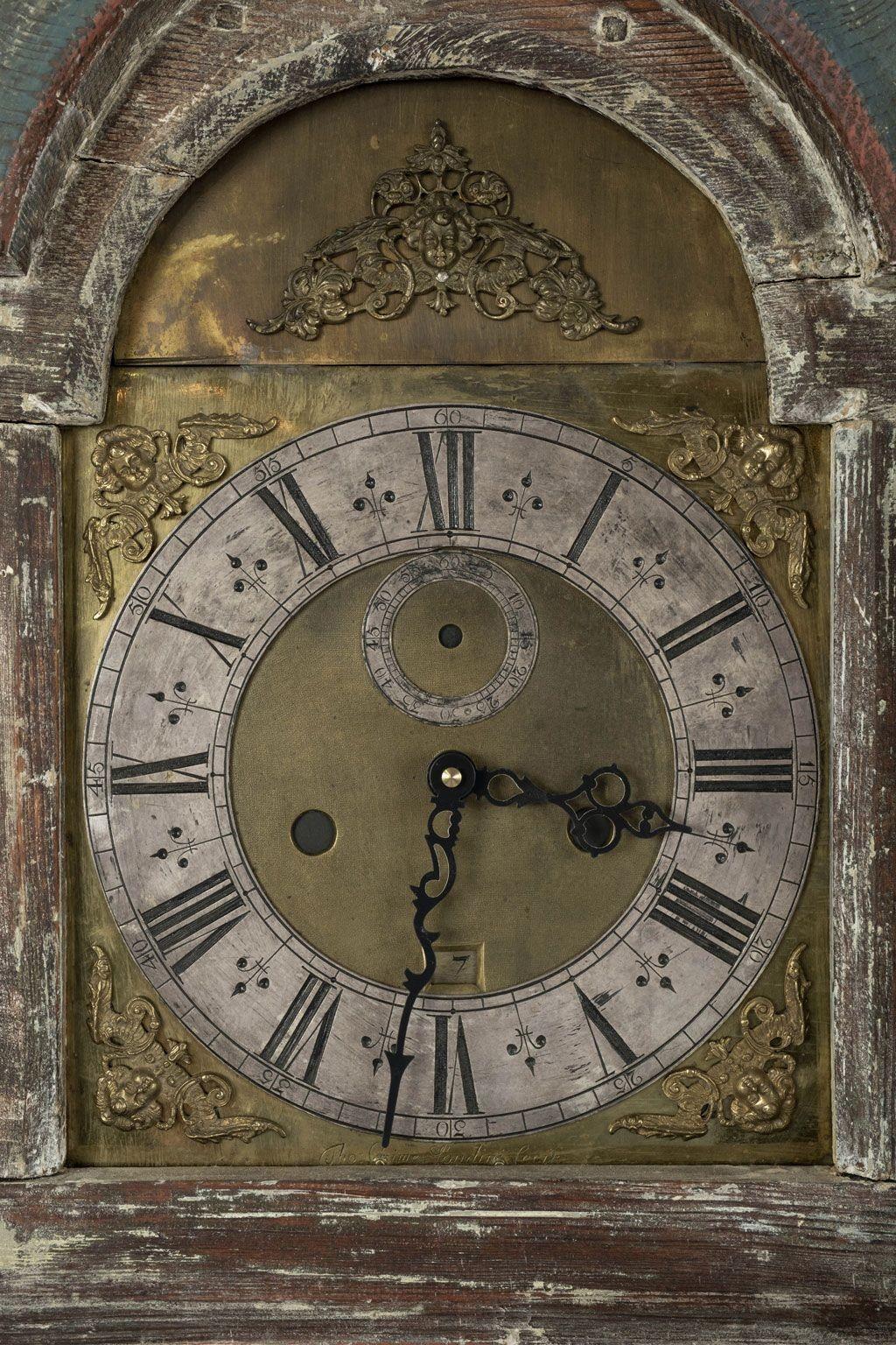 blue tall clock