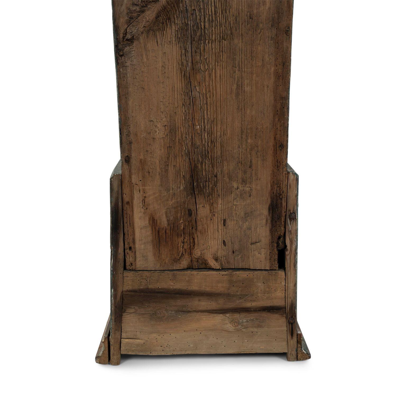 Late 18th Century Blue-Painted Swedish Tall Case Clock
