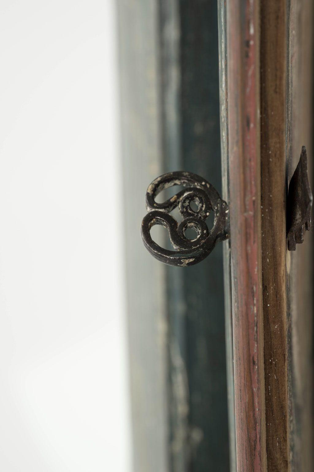 Brass Blue-Painted Swedish Tall Case Clock