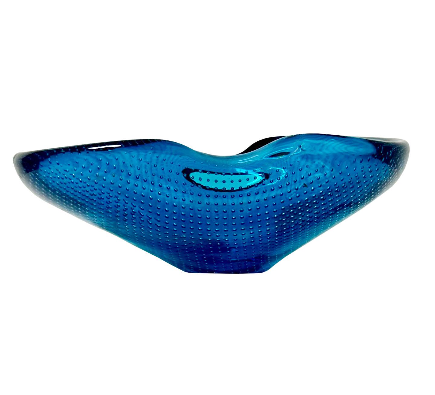 Blue Pairpoint Bowl In Good Condition For Sale In Tampa, FL