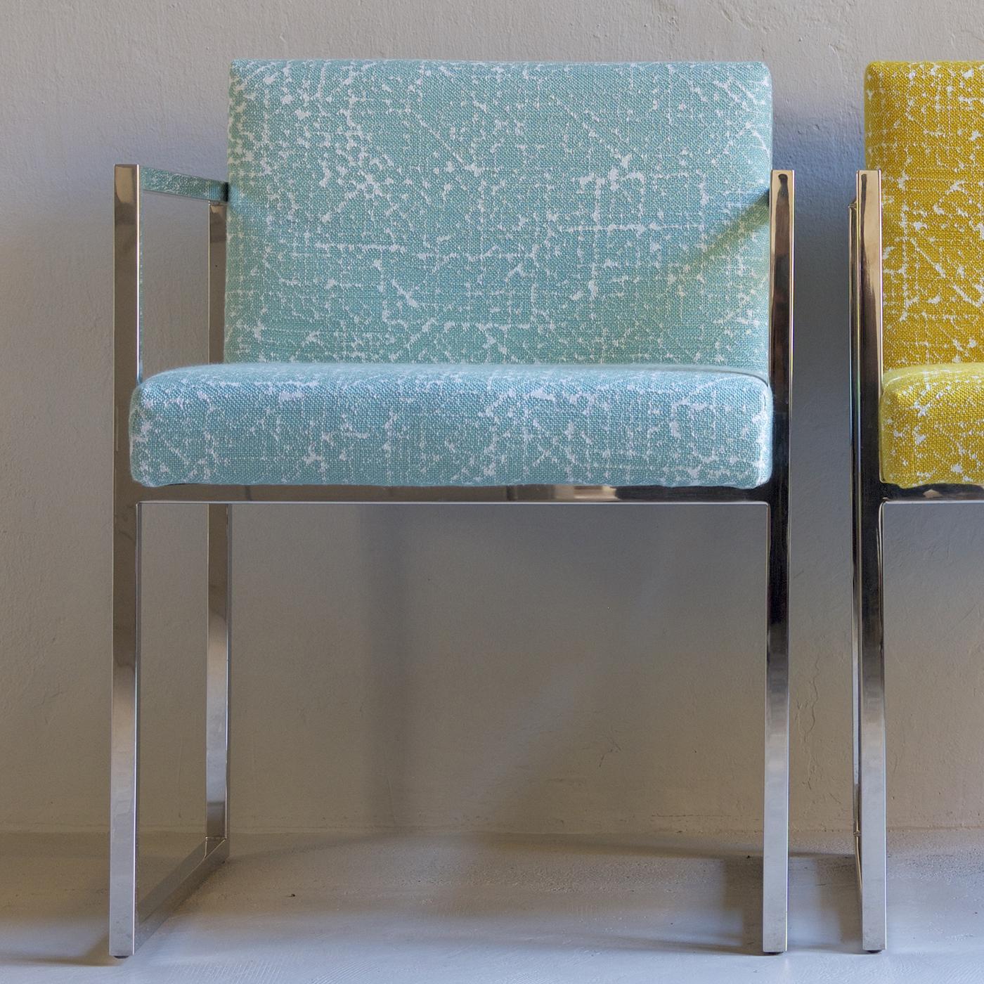 Contemporary Blue Paris Outdoor Chair by Gianna Farina & Marco Gorini