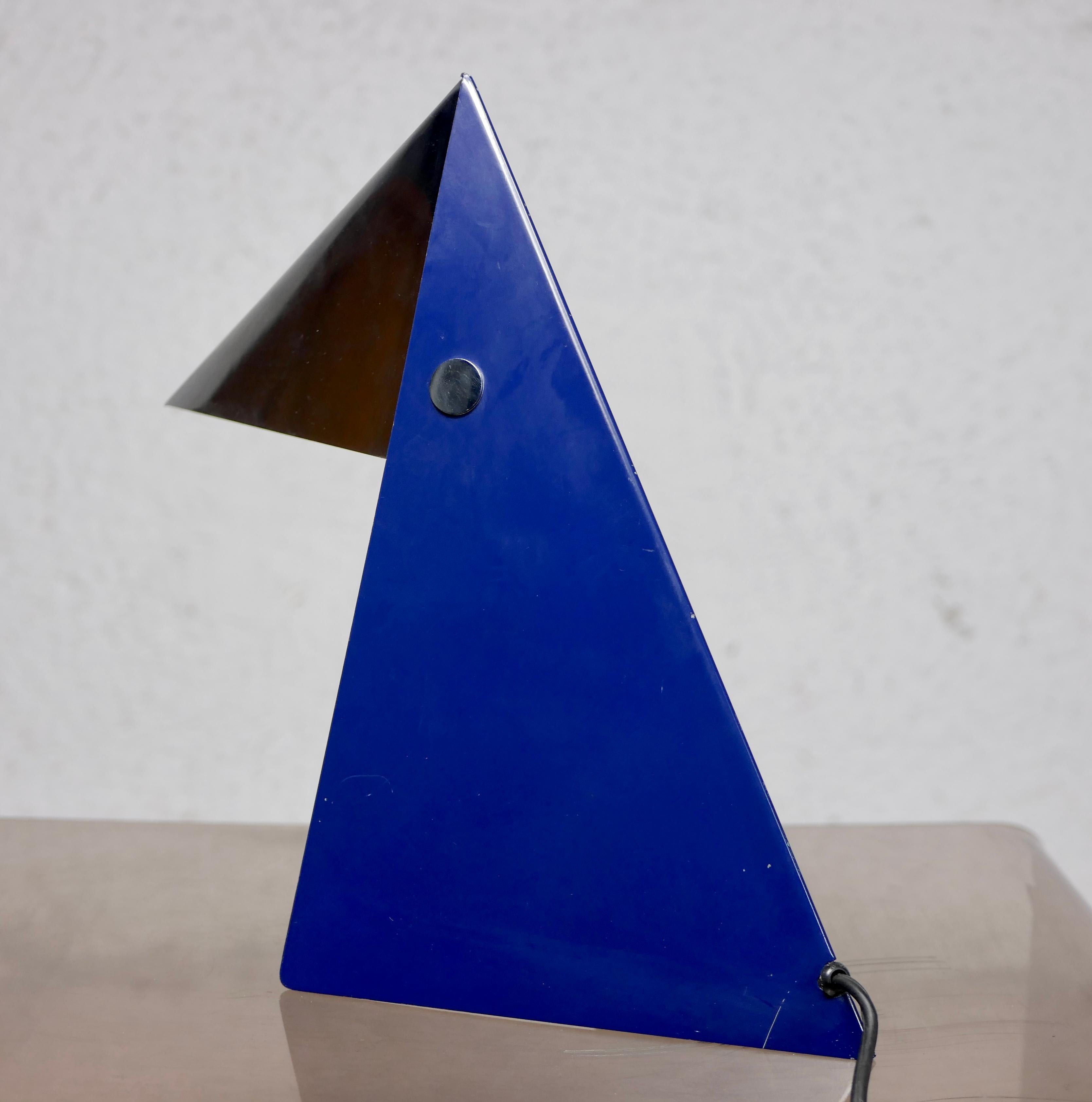 Blaue Papagei-Tischlampe aus Metall von Fase, Spanien, 1970er Jahre 2