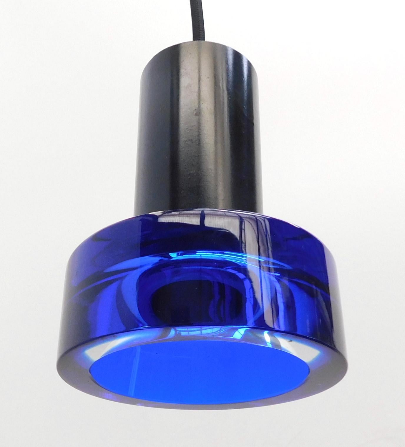 Mid-Century Modern Blue Pendant by Seguso For Sale