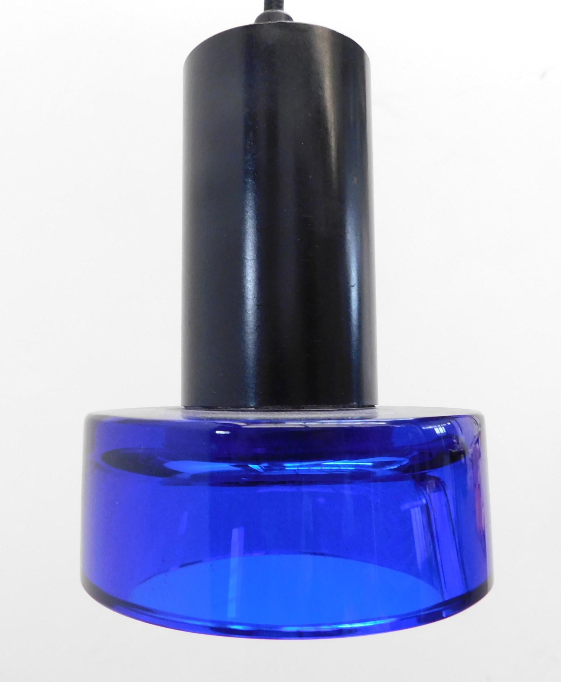 Italian Blue Pendant by Seguso For Sale