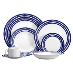 Blue Perlée Dinnerware Set
