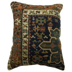 Blue Persian Heriz Rug Pillow