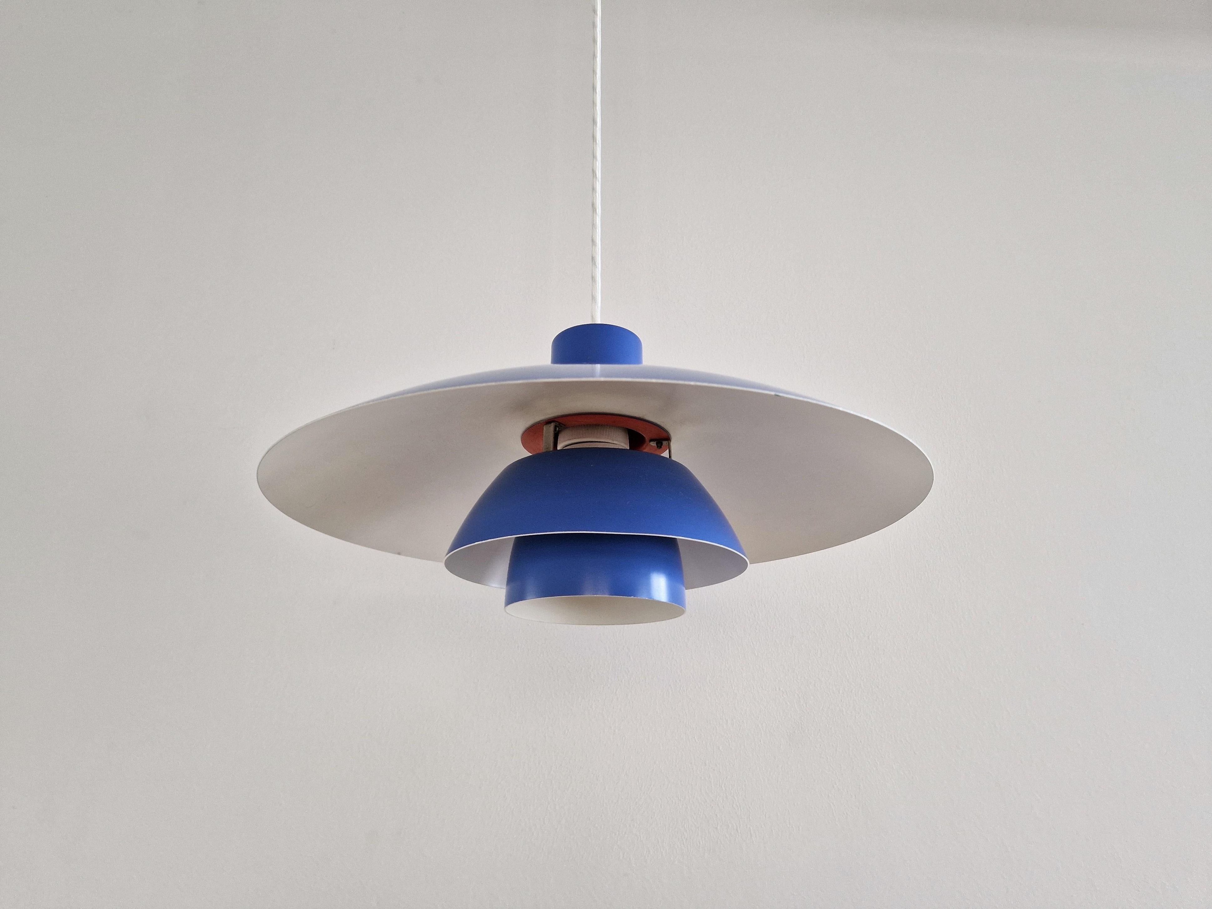 Mid-Century Modern Blue PH 4/3 Pendant Lamp by Poul Henningsen for Louis Poulsen, Denmark 1960's