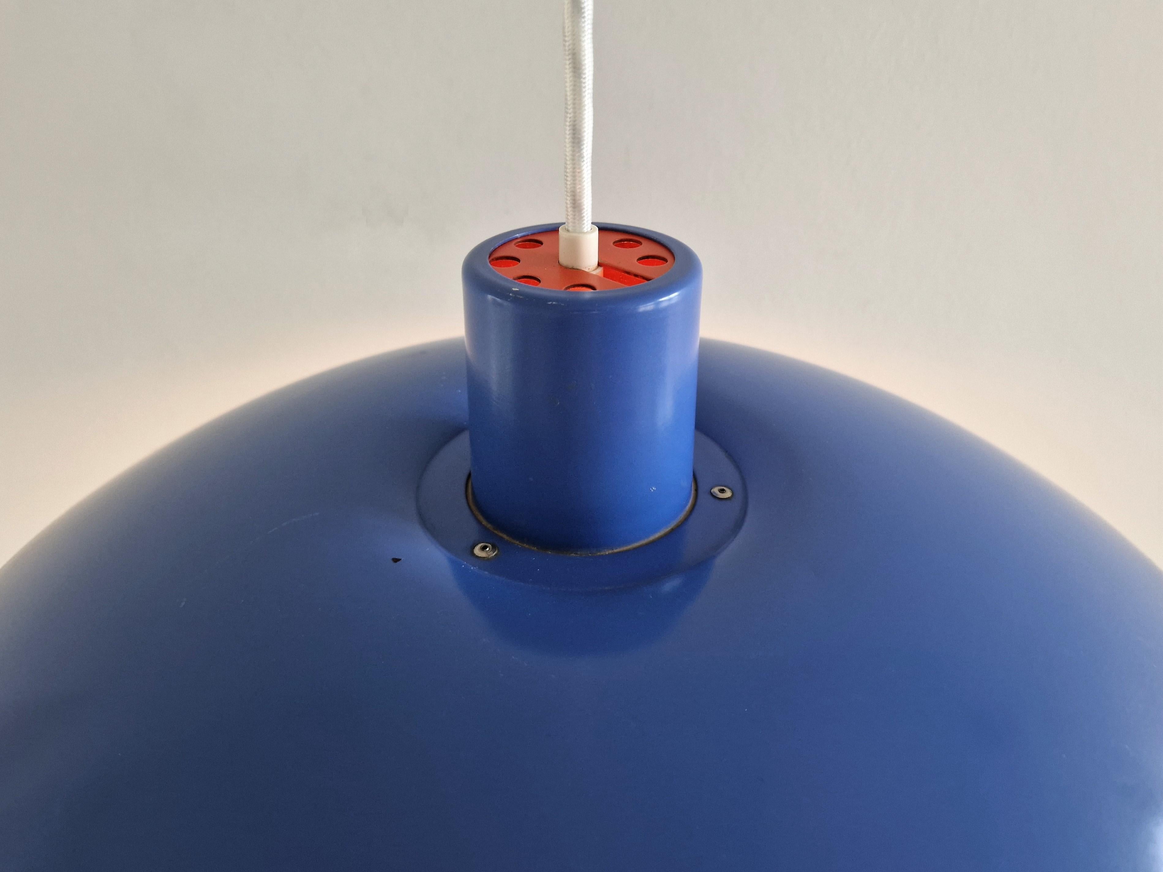 Blue PH 4/3 Pendant Lamp by Poul Henningsen for Louis Poulsen, Denmark 1960's In Good Condition In Steenwijk, NL
